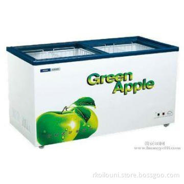 Insulated 330L Glass Door Showcase Commercial Refrigerator